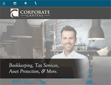 Tablet Screenshot of corporatecapitalinc.com